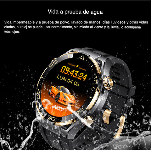 Elegante Smartwatch resistente al agua + Auricular Bluetooth