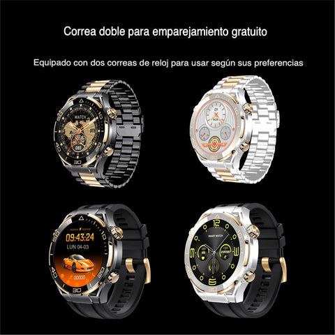 Elegante Smartwatch resistente al agua + Auricular Bluetooth