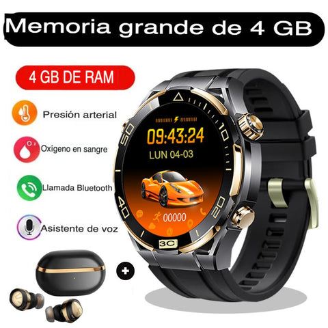 Elegante Smartwatch resistente al agua + Auricular Bluetooth