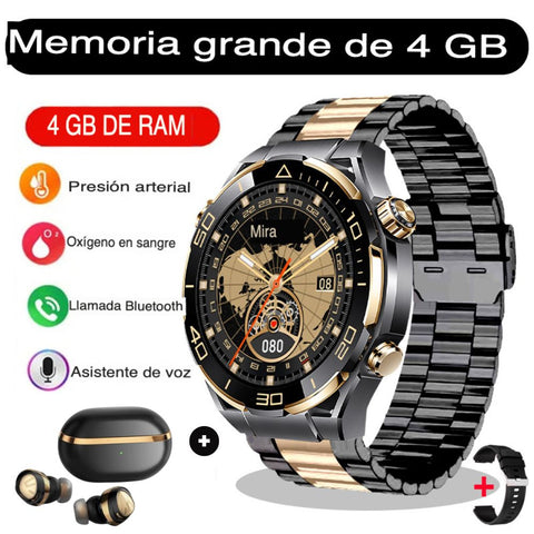 Elegante Smartwatch resistente al agua + Auricular Bluetooth