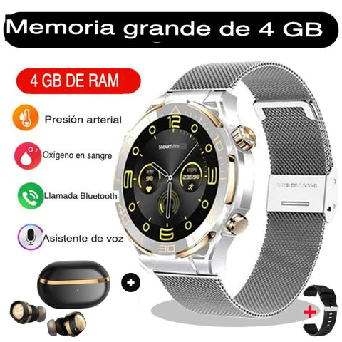 Elegante Smartwatch resistente al agua + Auricular Bluetooth