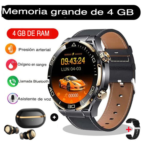 Elegante Smartwatch resistente al agua + Auricular Bluetooth