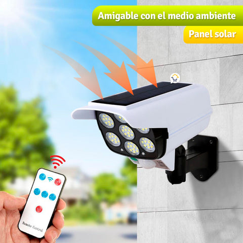 Lámpara Exterior Panel Solar Sensor Movimiento Luz de Emergencia